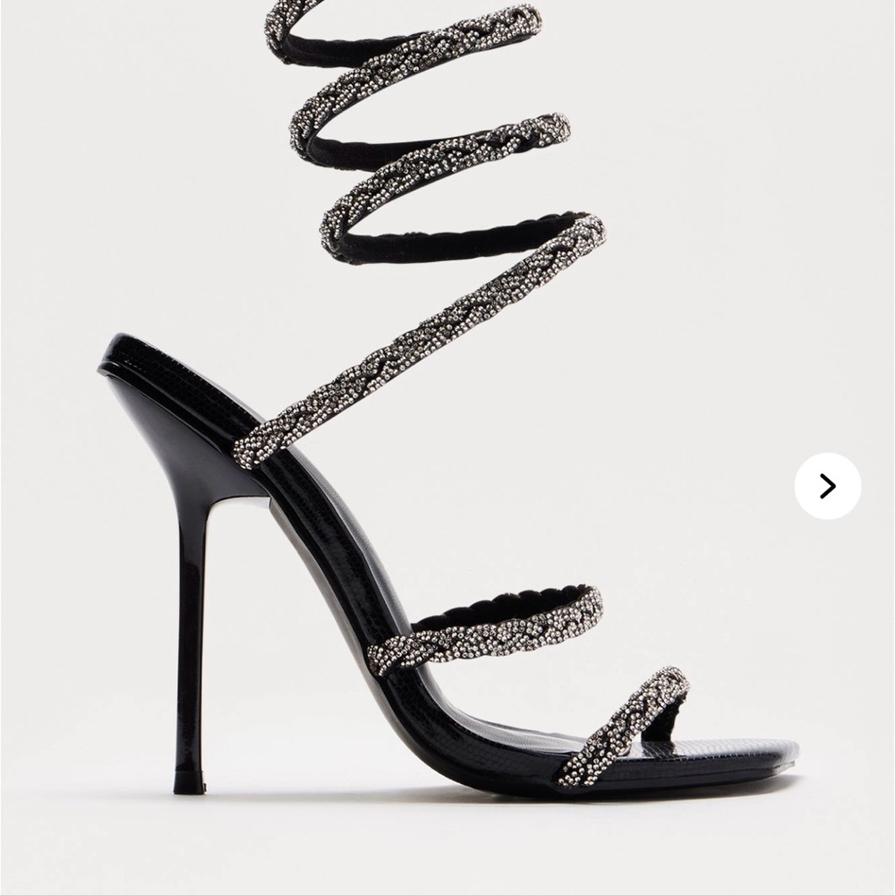 Elegant Black Strappy Heels